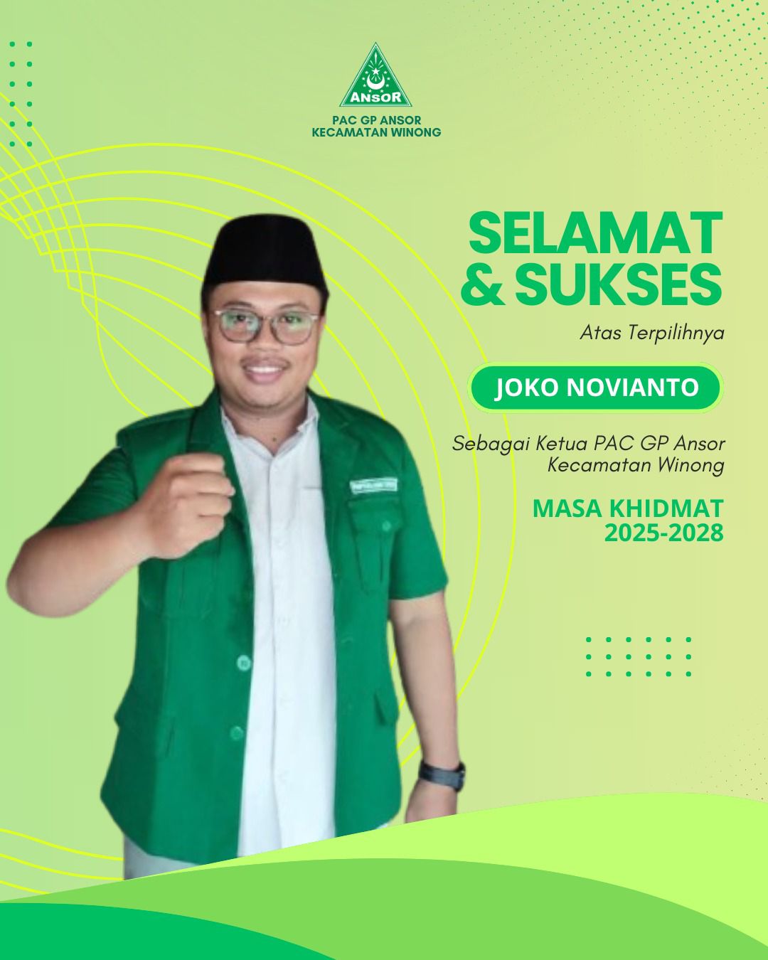 Kepengurusan Baru PAC GP Ansor Kecamatan Winong Masa Khidmat 2025-2028