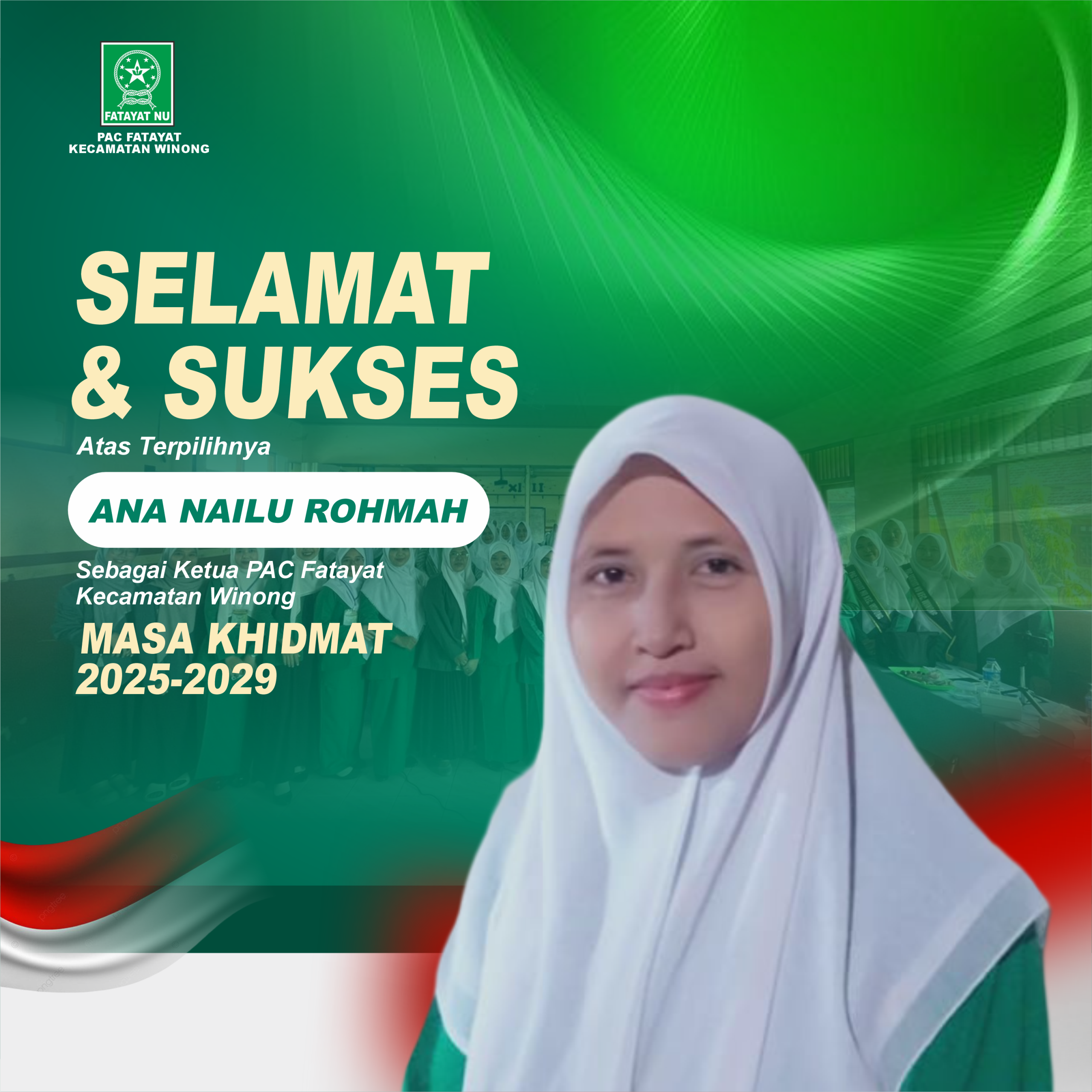 Konferancab VI PAC Fatayat NU Kecamatan Winong Tetapkan Kembali Ana Nailu Rohmah Sebagai Ketua Masa Khidmat 2025–2029